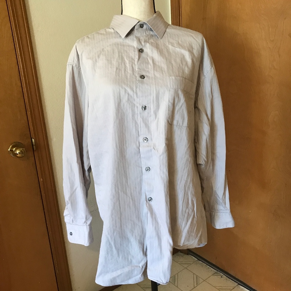 Long Sleeve Easy Care Button Front Breast Pocket